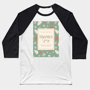 Happy Thanksgiving Card - 23 Baseball T-Shirt